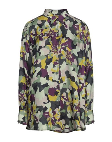 High Woman Shirt Sage green Size 10 Rayon, Silk