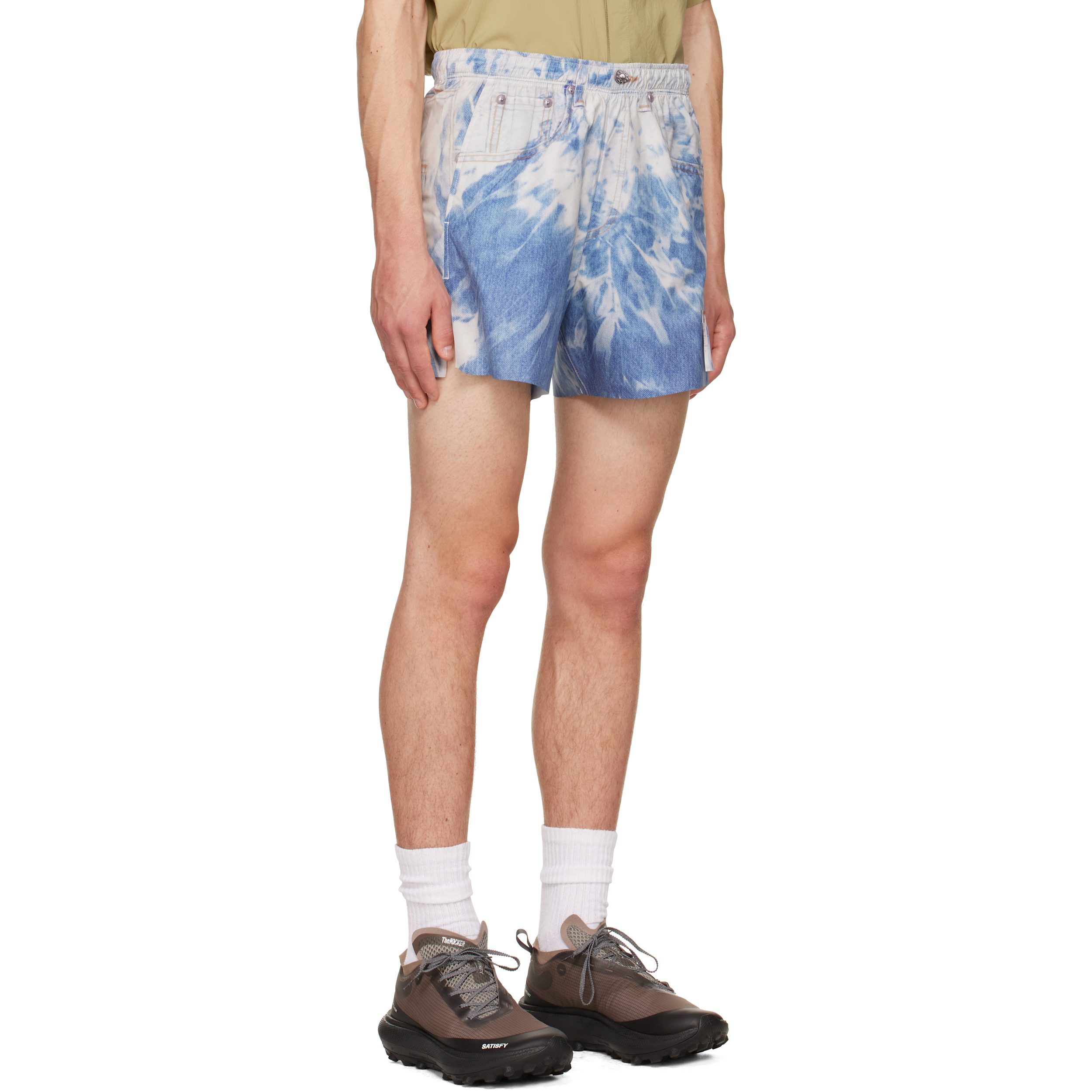 Blue PeaceShell Unlined Shorts