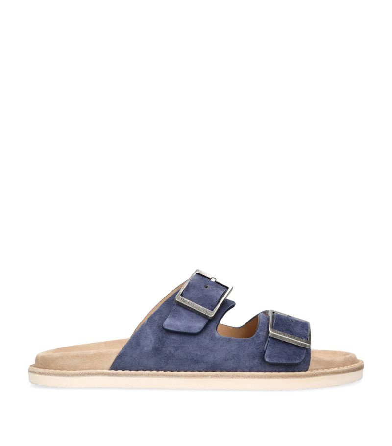Suede Double-Strap Sandals