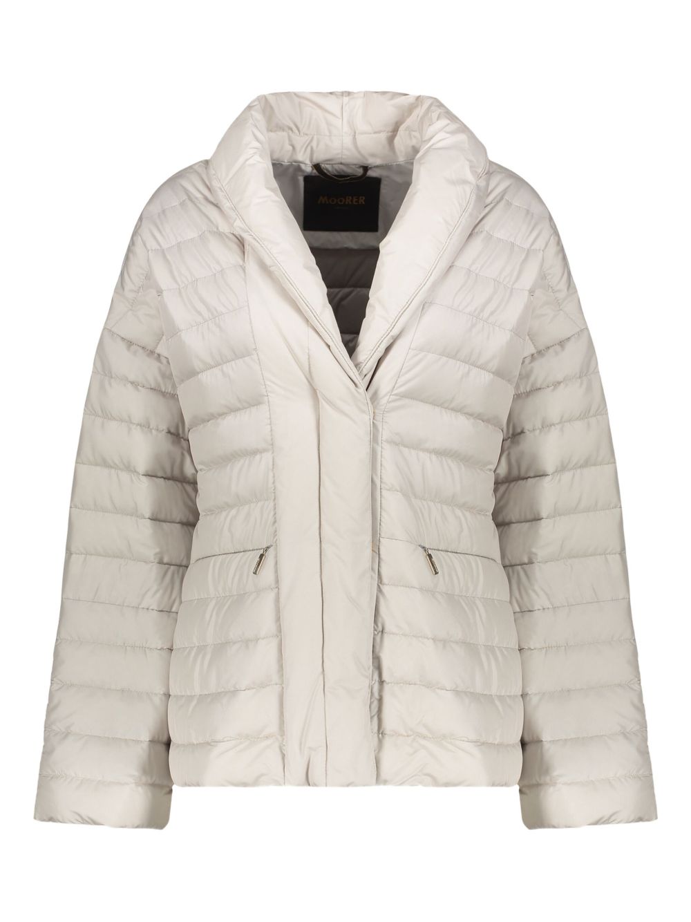 Quilted-pattern puffer jacket - Neutrals