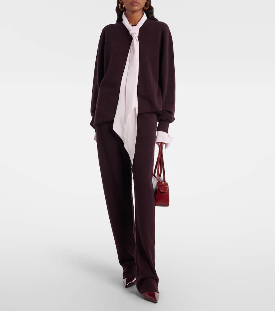 Rush cashmere-blend straight pants