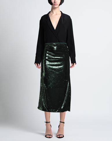 Woman Midi skirt Green Size 4 Polyester