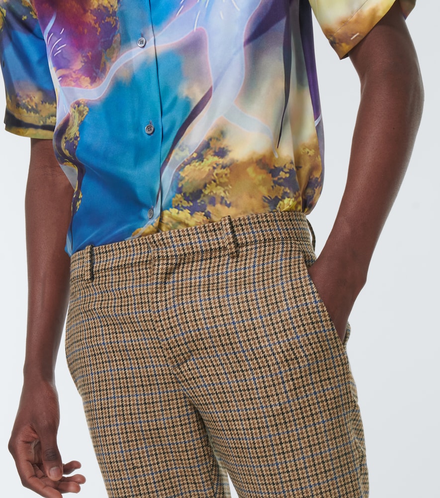 X Howl's Moving Castle checked high-rise wool pants