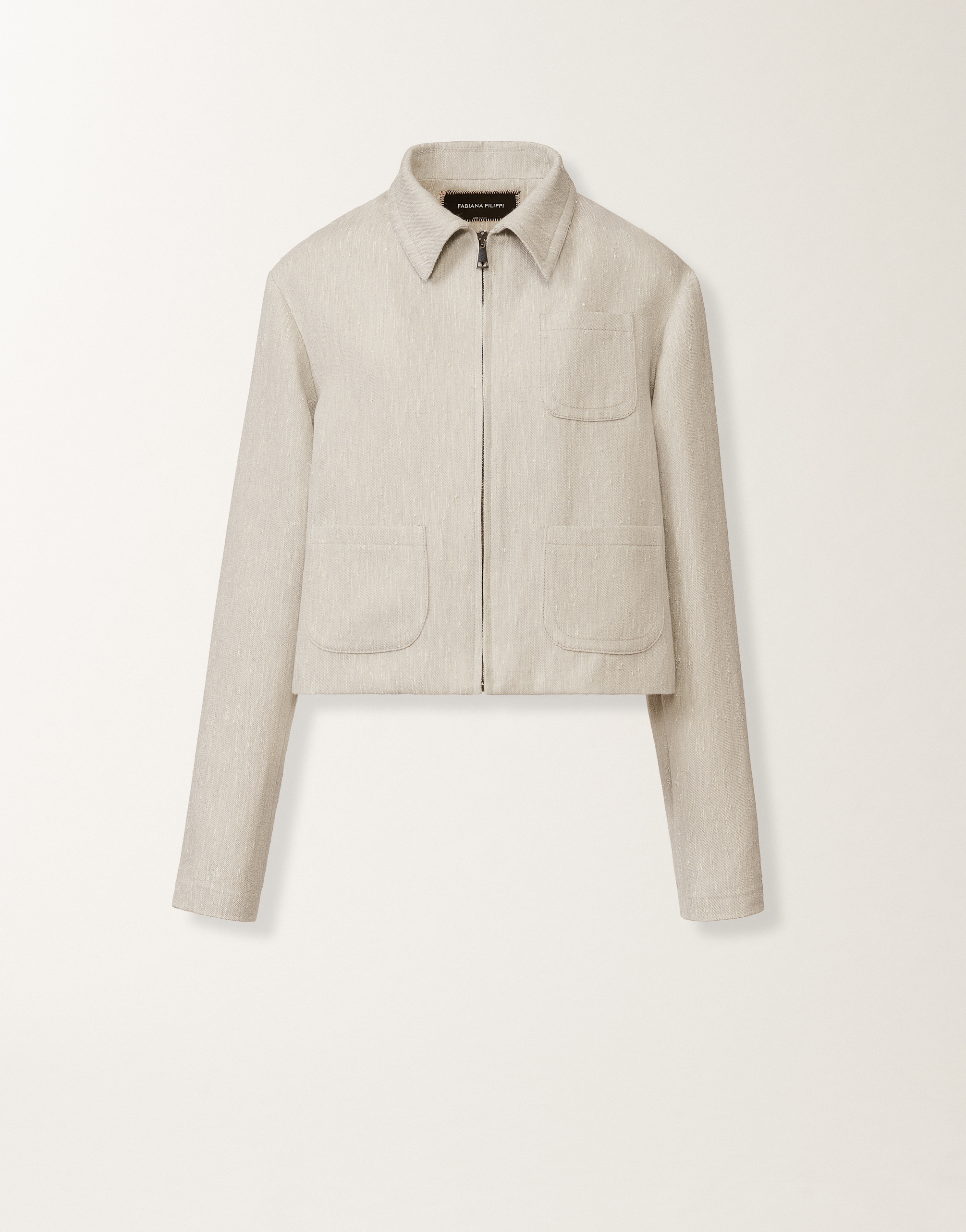 Boxy jacket in drop fil coupé tailoring, ice