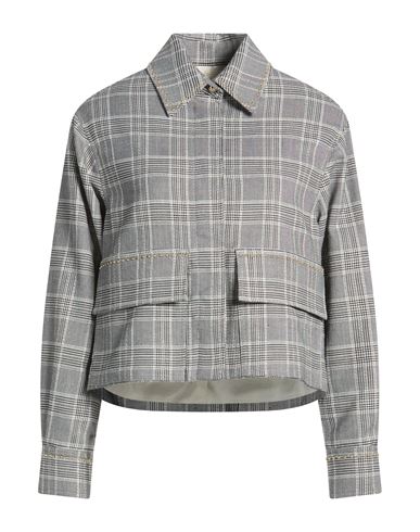Woman Jacket Grey Size 10 Polychloride, Viscose, Elastane