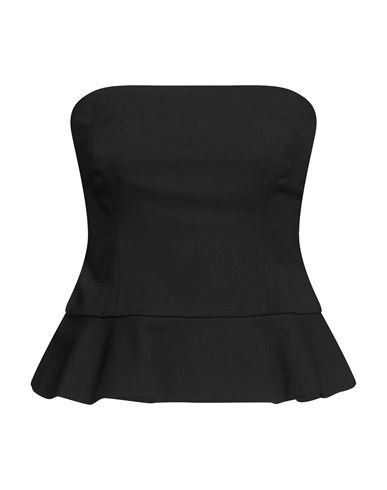 Woman Top Black Size 4 Polyester, Viscose, Elastane