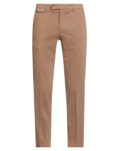 Man Pants Camel Size 34 Cotton, Elastane