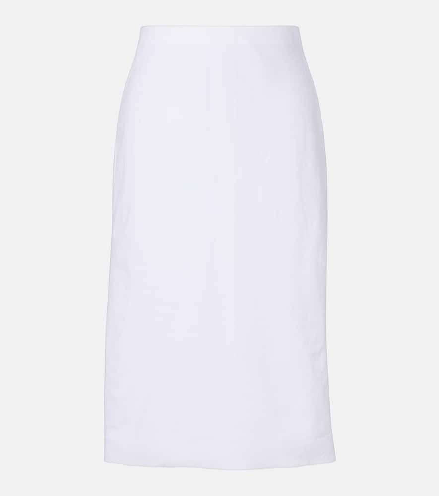Easy linen-blend midi skirt