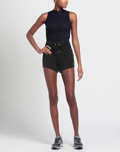 Woman Shorts & Bermuda Shorts Black Size M Cotton, Elastane