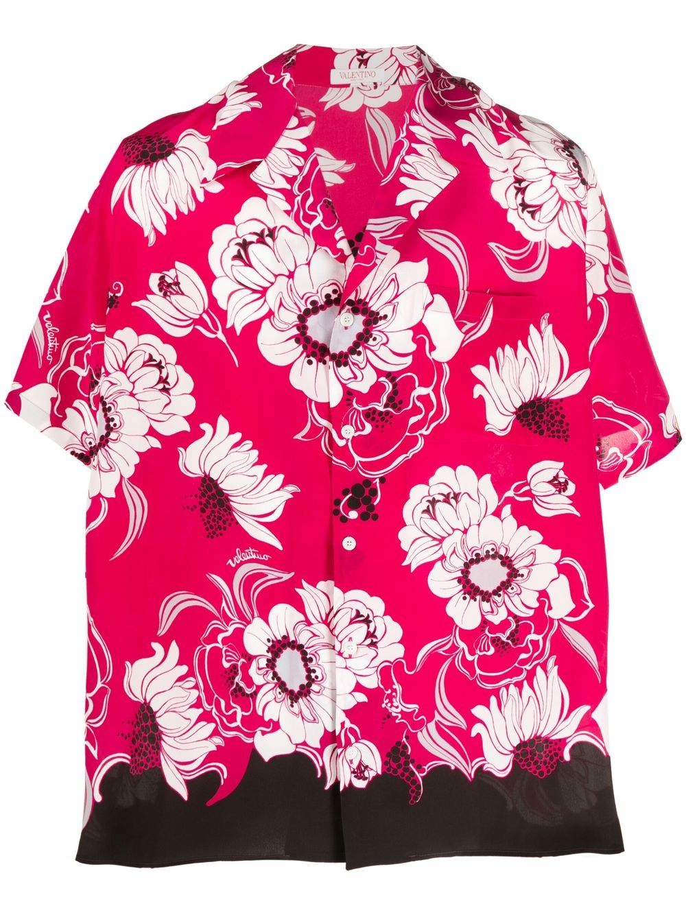 Valentino Garavani floral-print short-sleeved shirt - Pink