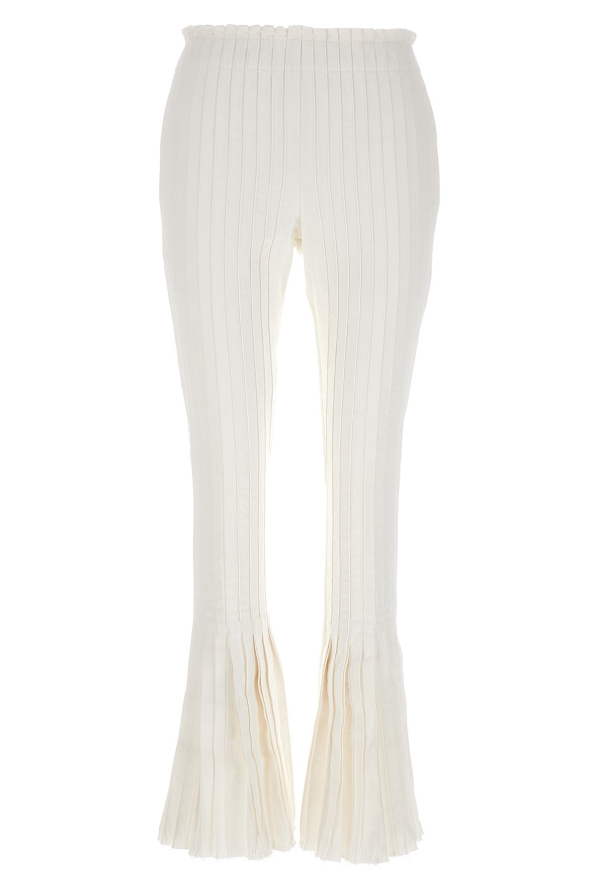 Ribbed Pleated Pants