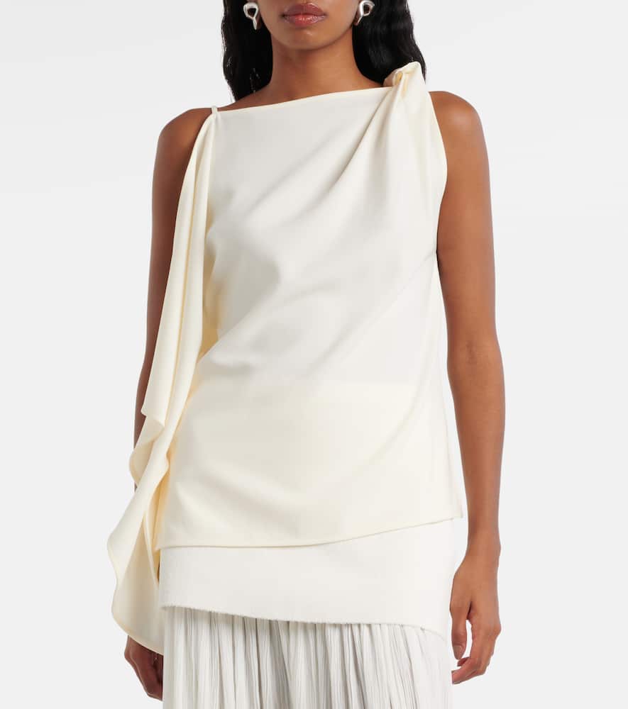 Alyssa draped crêpe top