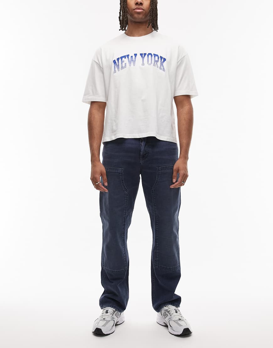 Otis regular carpenter jeans in dark blue-Navy