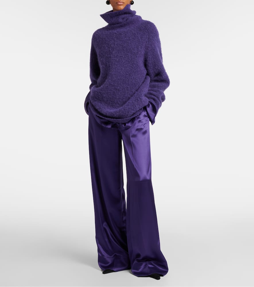 Dijon satin wide-leg pants