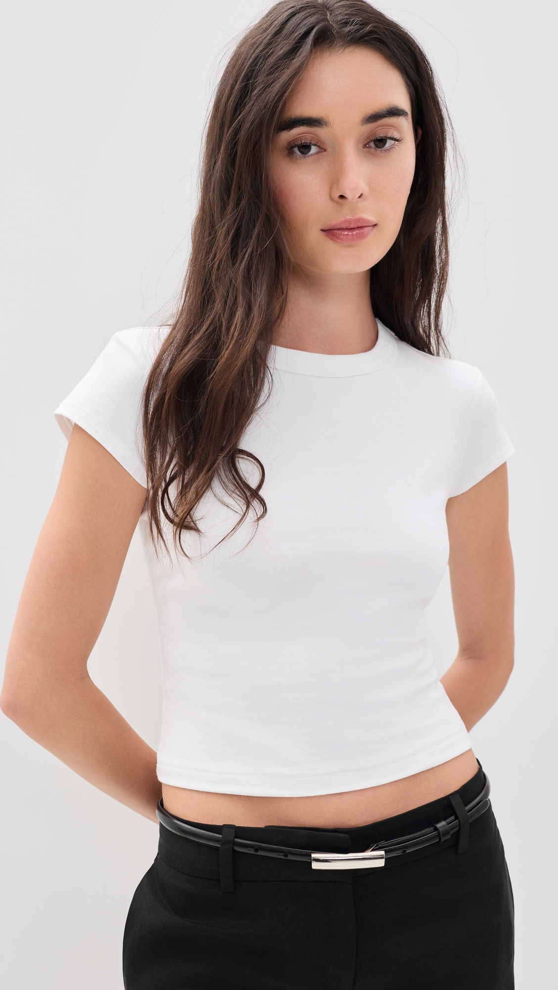 The Cap Sleeve Tee Black001