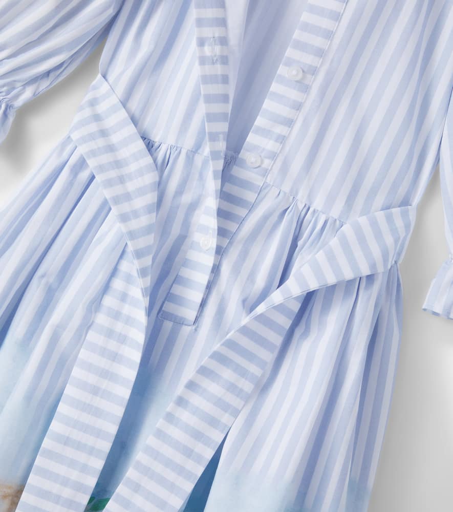Striped cotton shirt dress