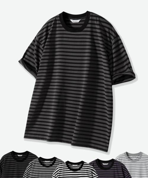 Oversized 1:1 Stripe Short Sleeve T-Shirt