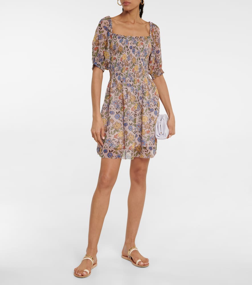 Velvet Estelle floral crêpe minidress