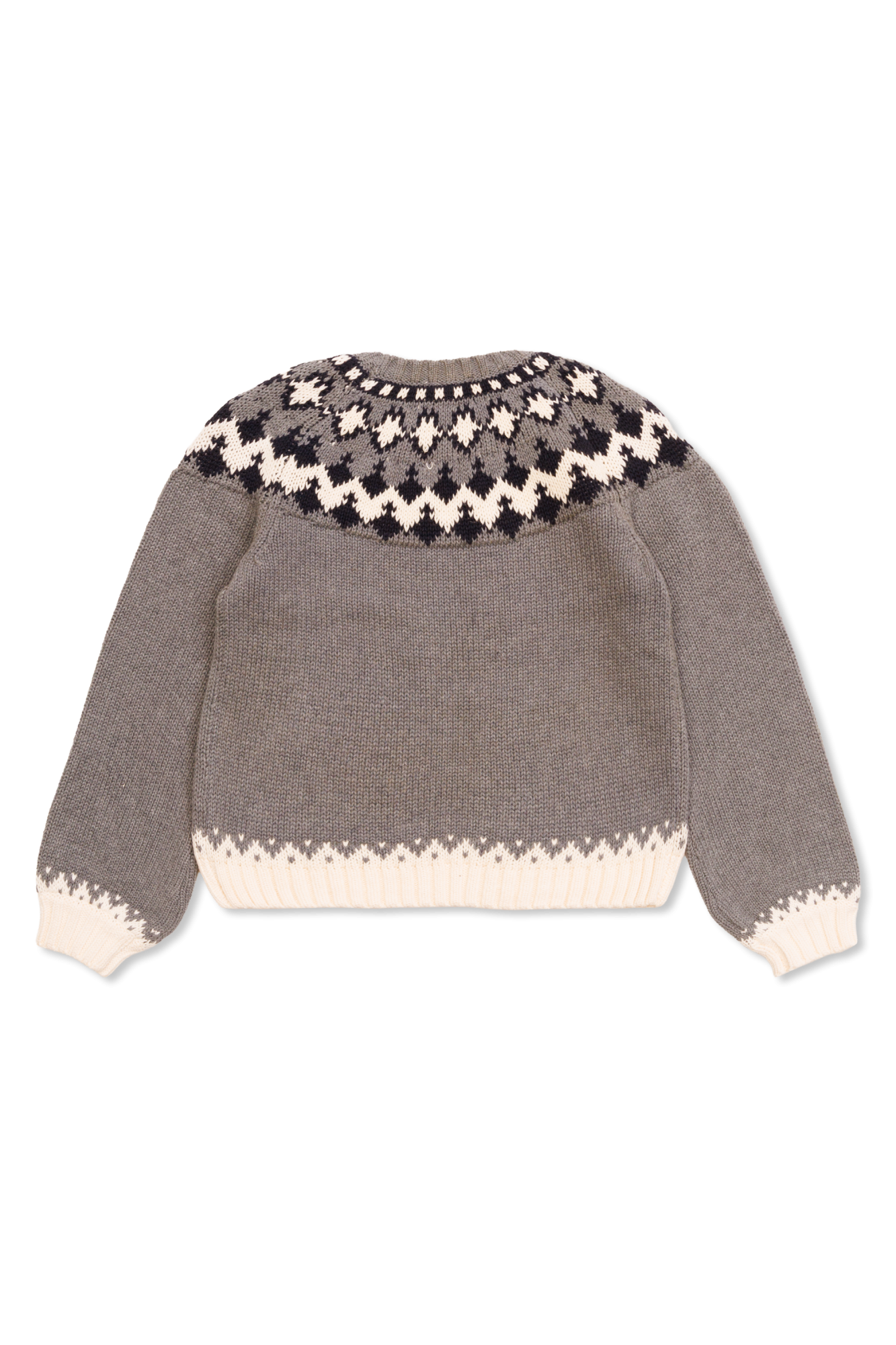 Patterned Sweater, Unisex, Grey