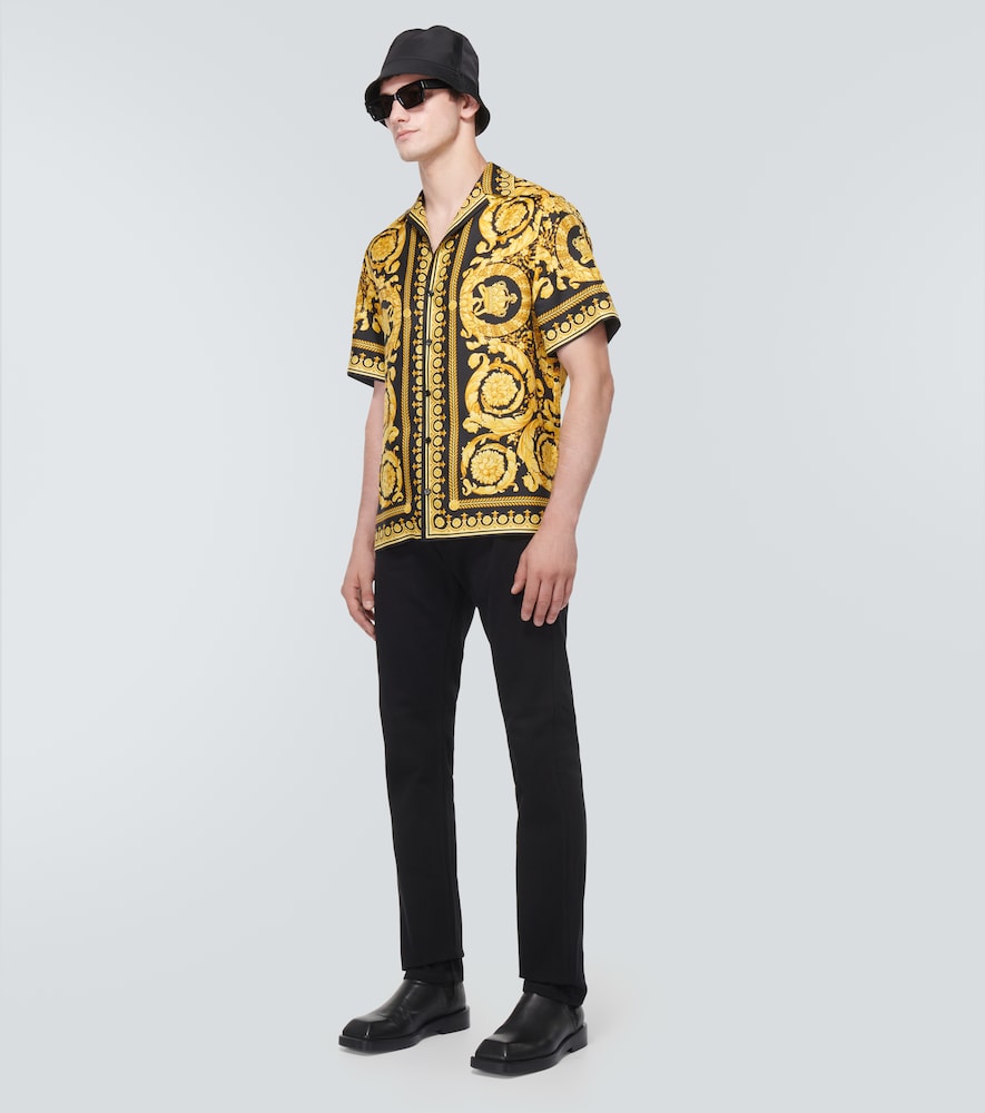 Versace Embellished mid-rise straight jeans
