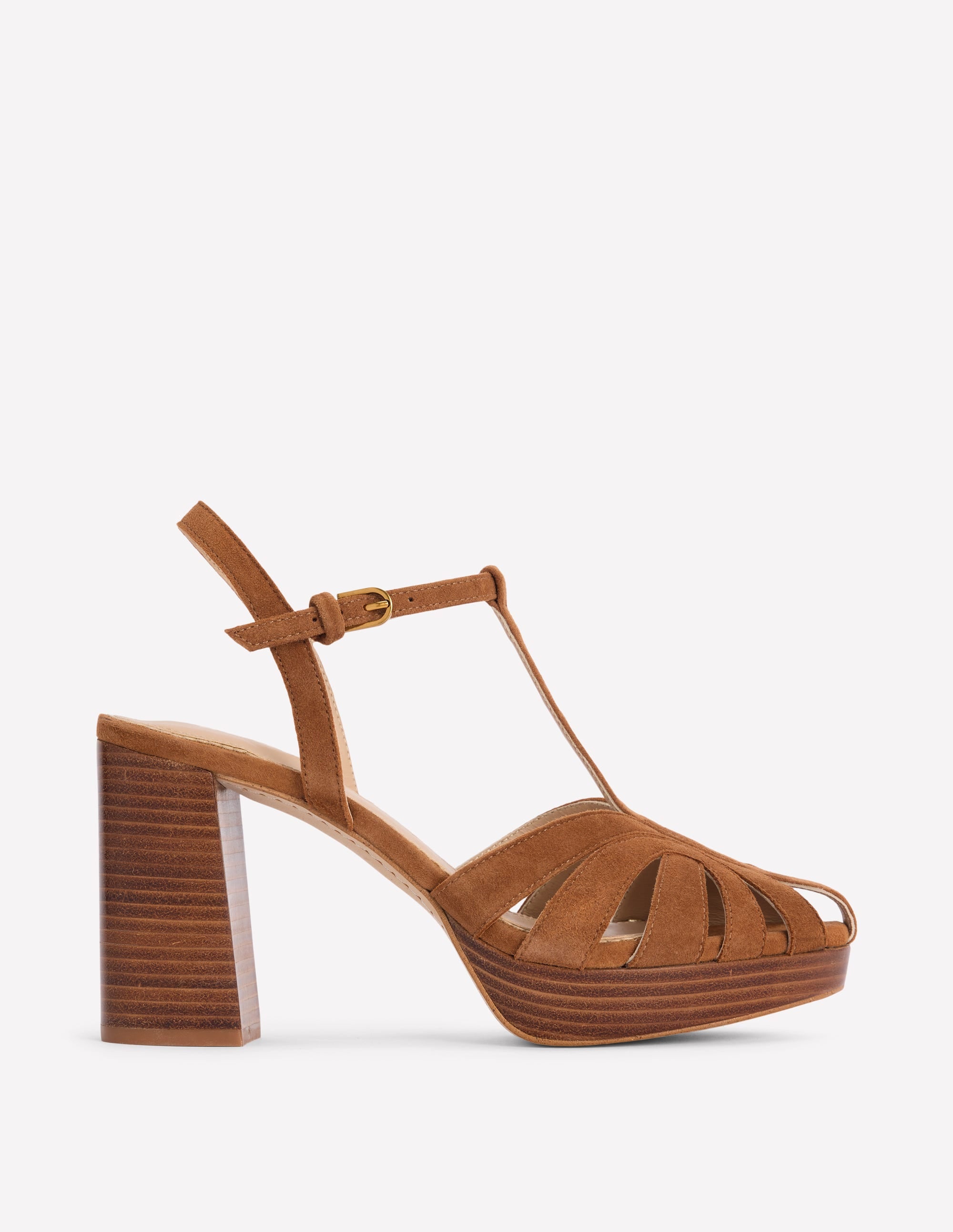 Women's Platform Cage Sandal in Brown | Size 36