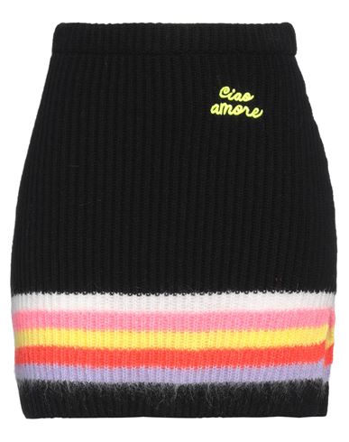 Woman Mini skirt Black Size S Merino Wool, Mohair wool, Cashmere, Polyamide