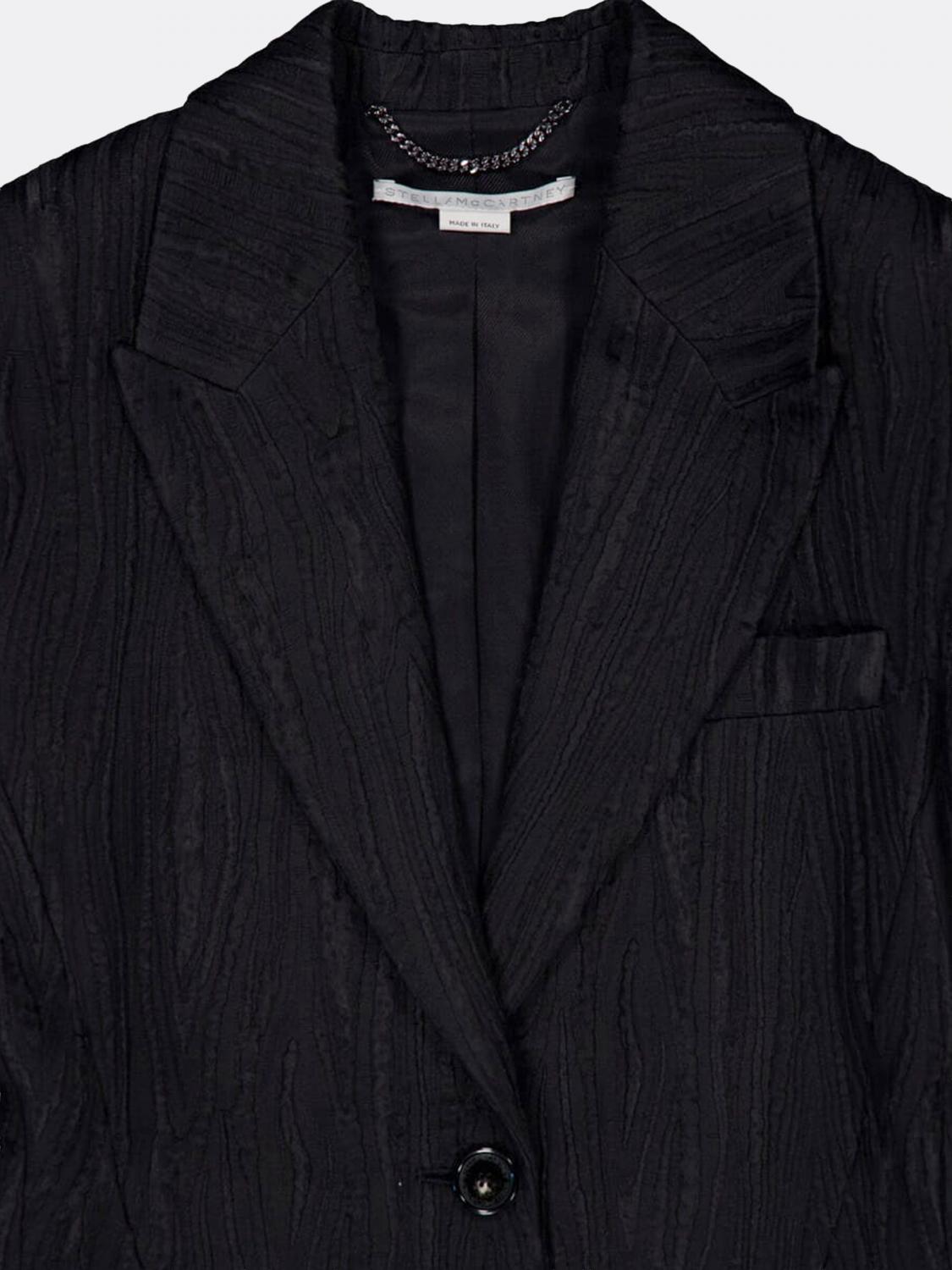 Jacquard single-breasted blazer - Black