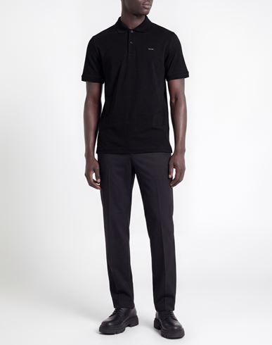 Man Polo shirt Black Size L Cotton