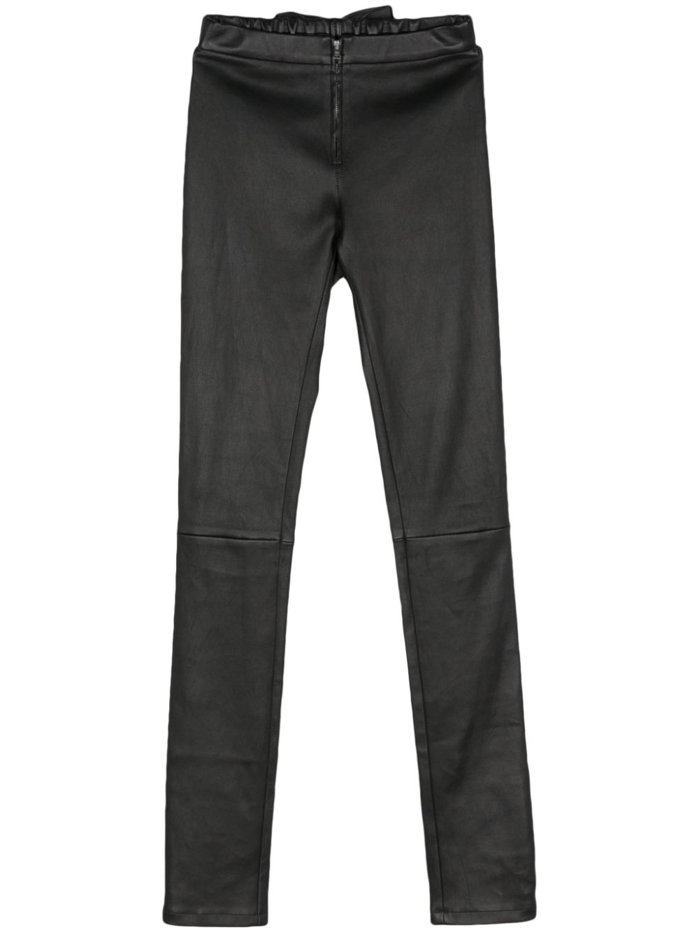 Josie skinny leather trousers - Black