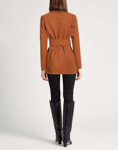 Woman Jacket Tan Size 4 Polyamide, Elastane