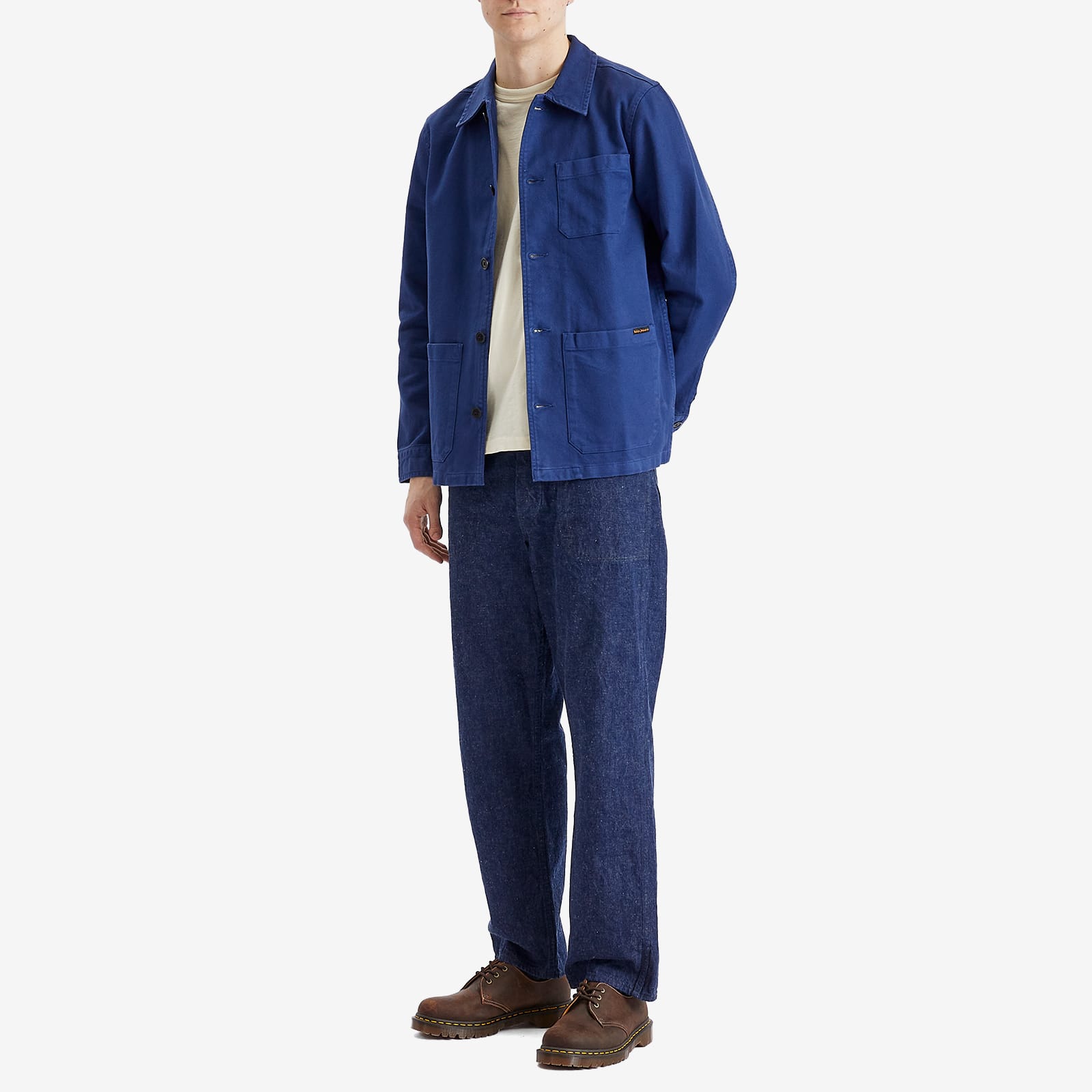 Nudie Jeans Co Men's Nudie Barney Worker Jacket in Mid Blue