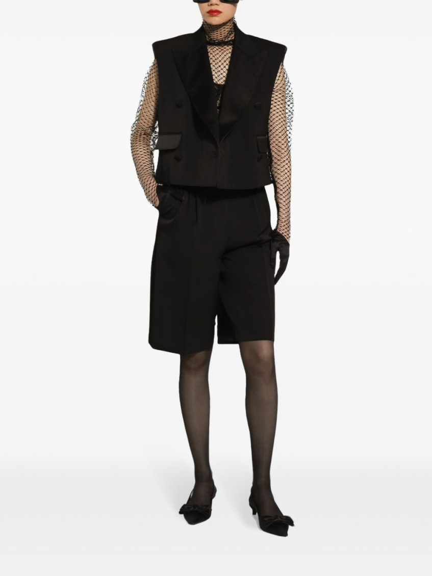 Wool And Silk Blend Double-breasted Vest