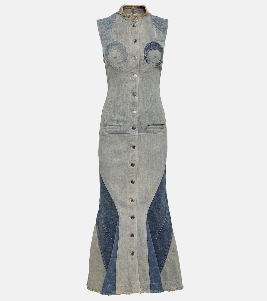 All Over Moon denim maxi dress