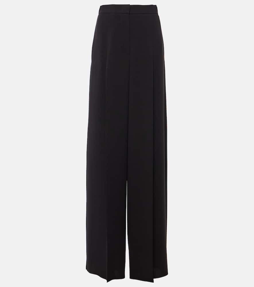 Pleated cady wide-leg pants