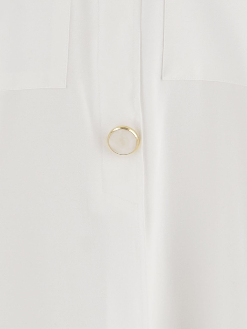 White Relaxed Solid Shirt