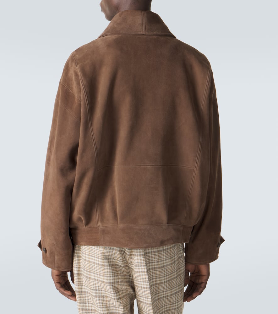 Suede blouson jacket