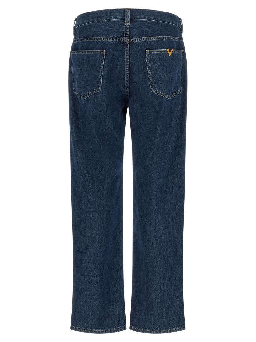 Valentino Garavani - vgold denim jeans five pocket design
