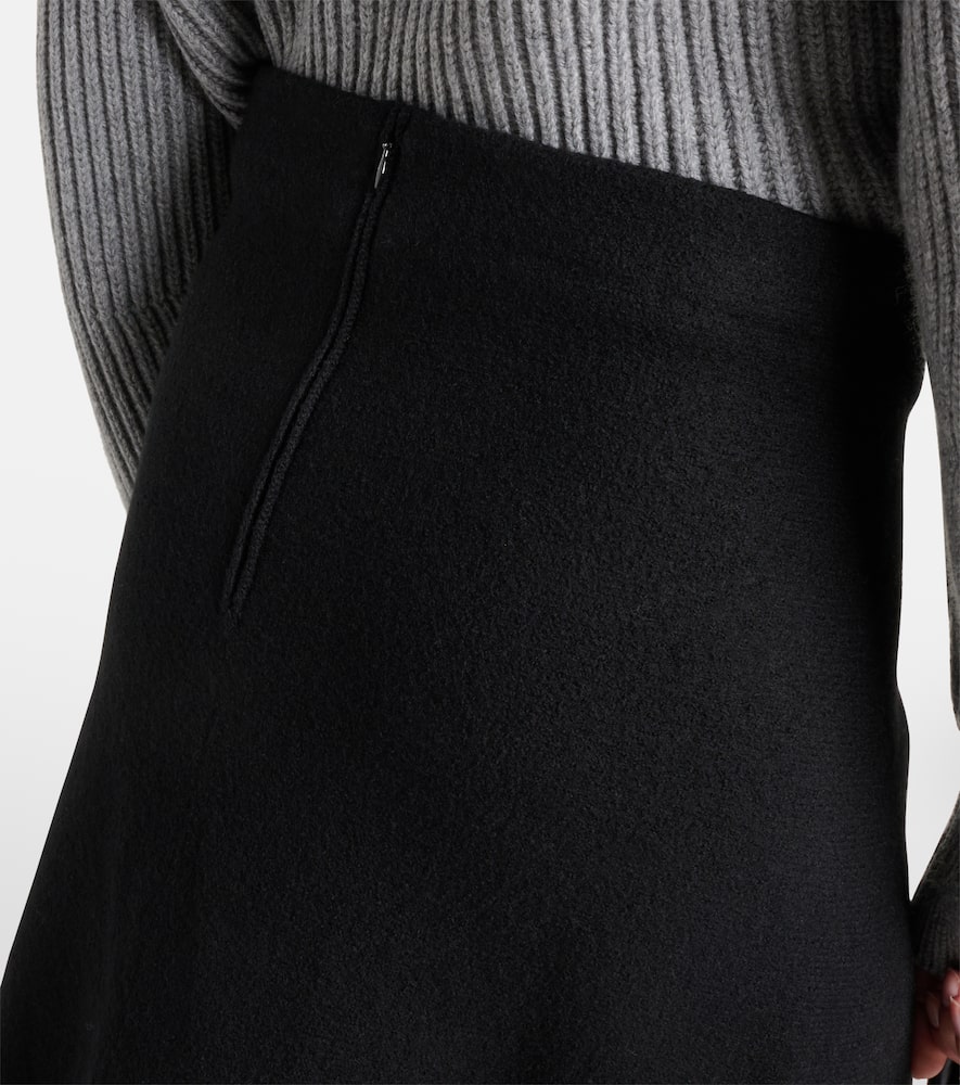 Wool midi skirt