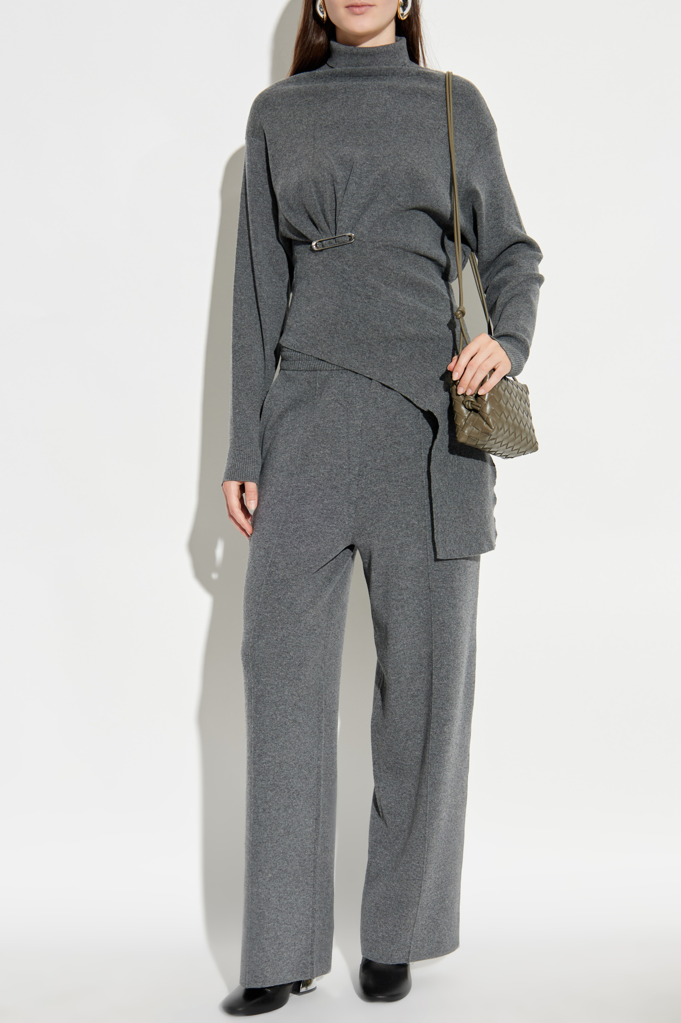 Straight-leg Trousers, Women's, Grey