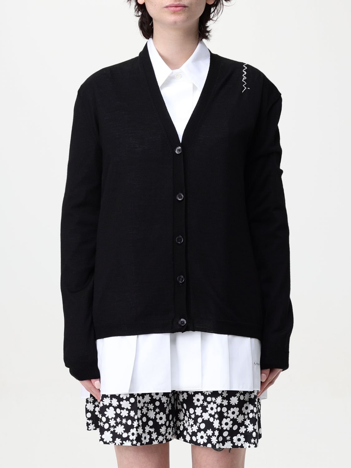 Cardigan In Lana E Seta