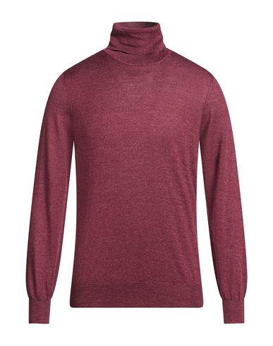 Man Turtleneck Garnet Size 40 Cashmere, Silk, Linen