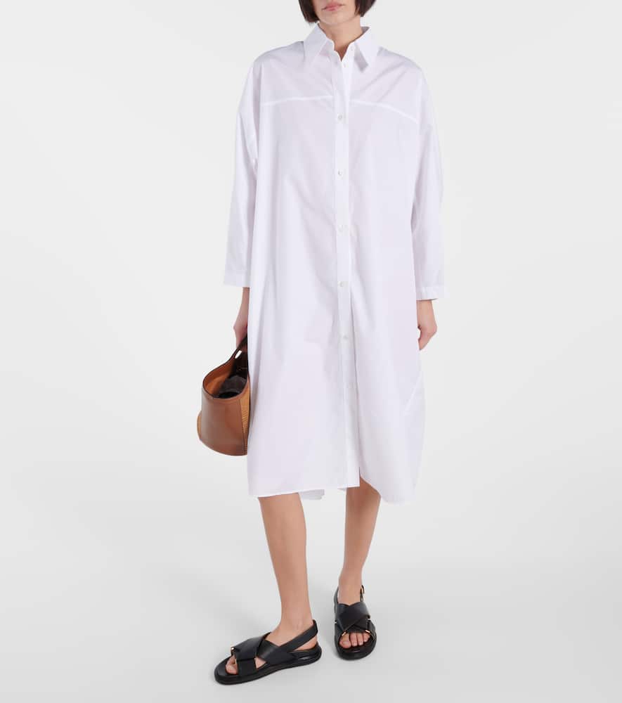 Cotton poplin shirt dress