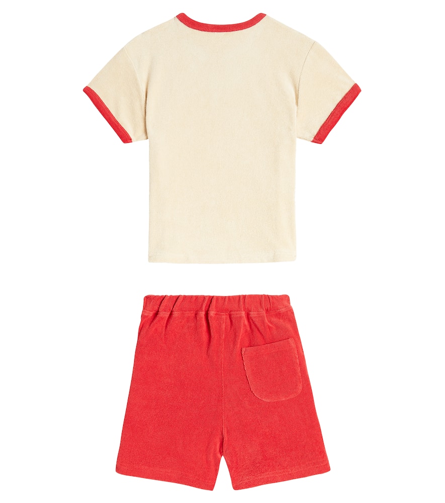 Watch terry T-shirt and shorts set