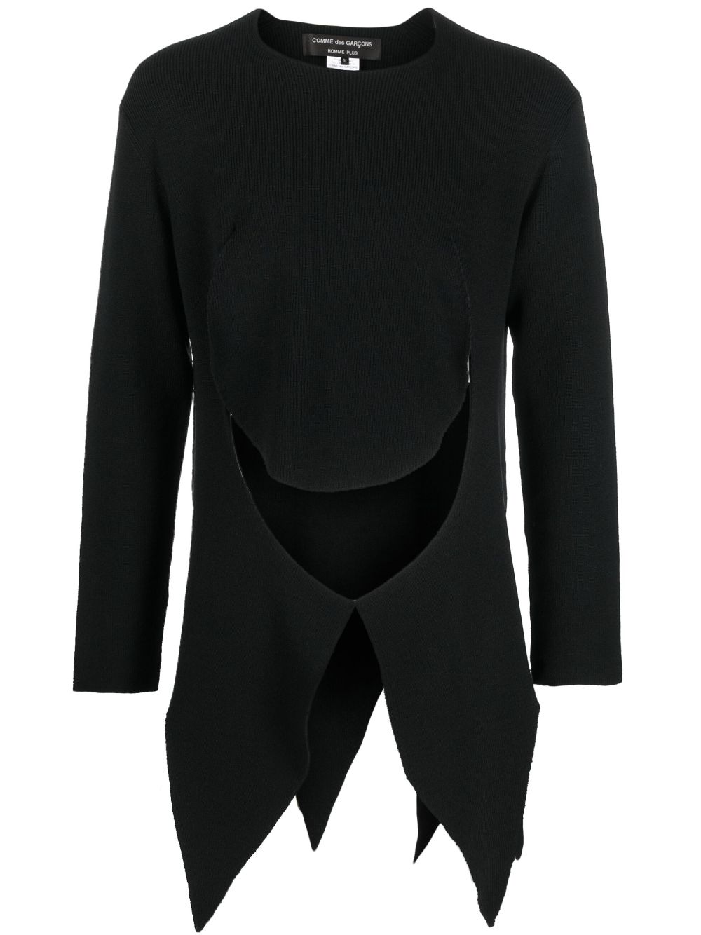 Cut-out detail asymmetric jumper - Black