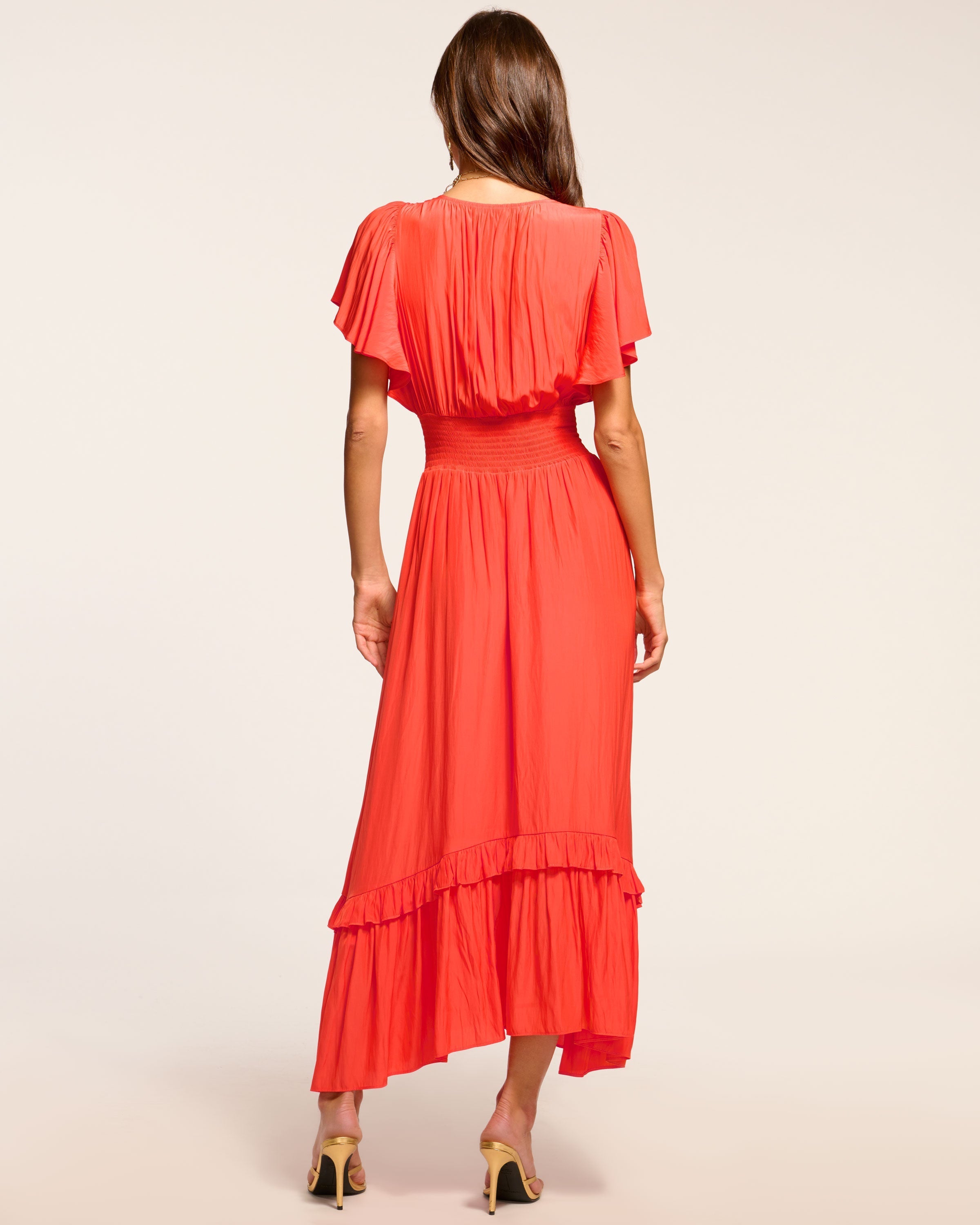 Joanie Short Sleeve Maxi Dress in Pink Petunia