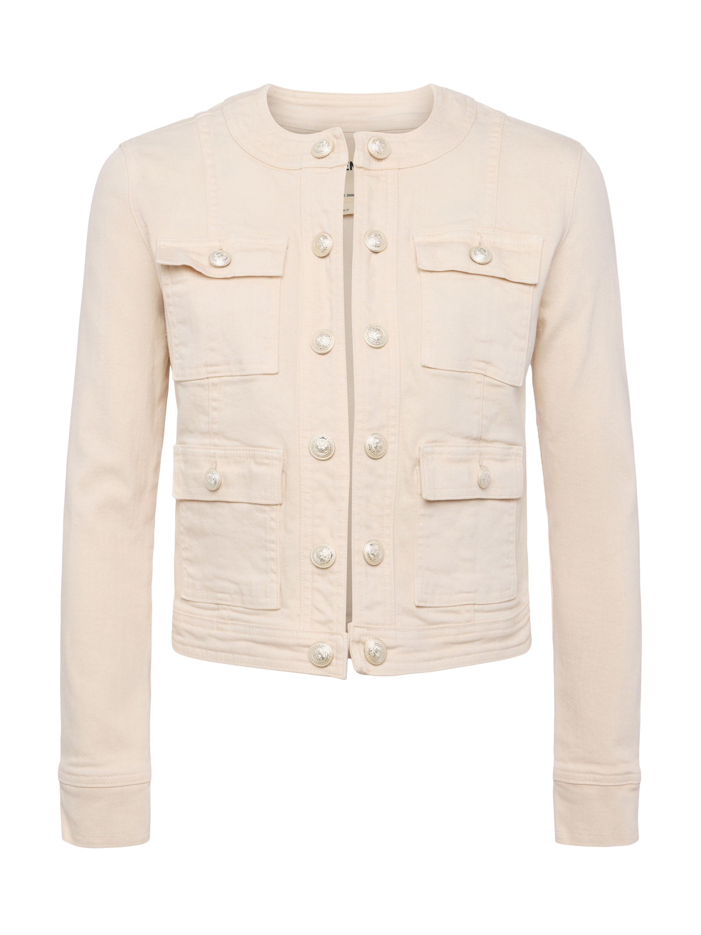 L'AGENCE Yari Denim Jacket In French Vanilla