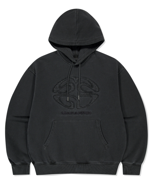 PIGMENT ECLIPSE LOGO HOODIE CHARCOAL