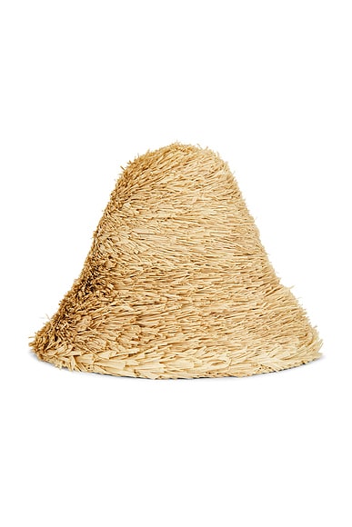 Janessa Leone Gabi Bucket Hat in Natural - Beige. S also in