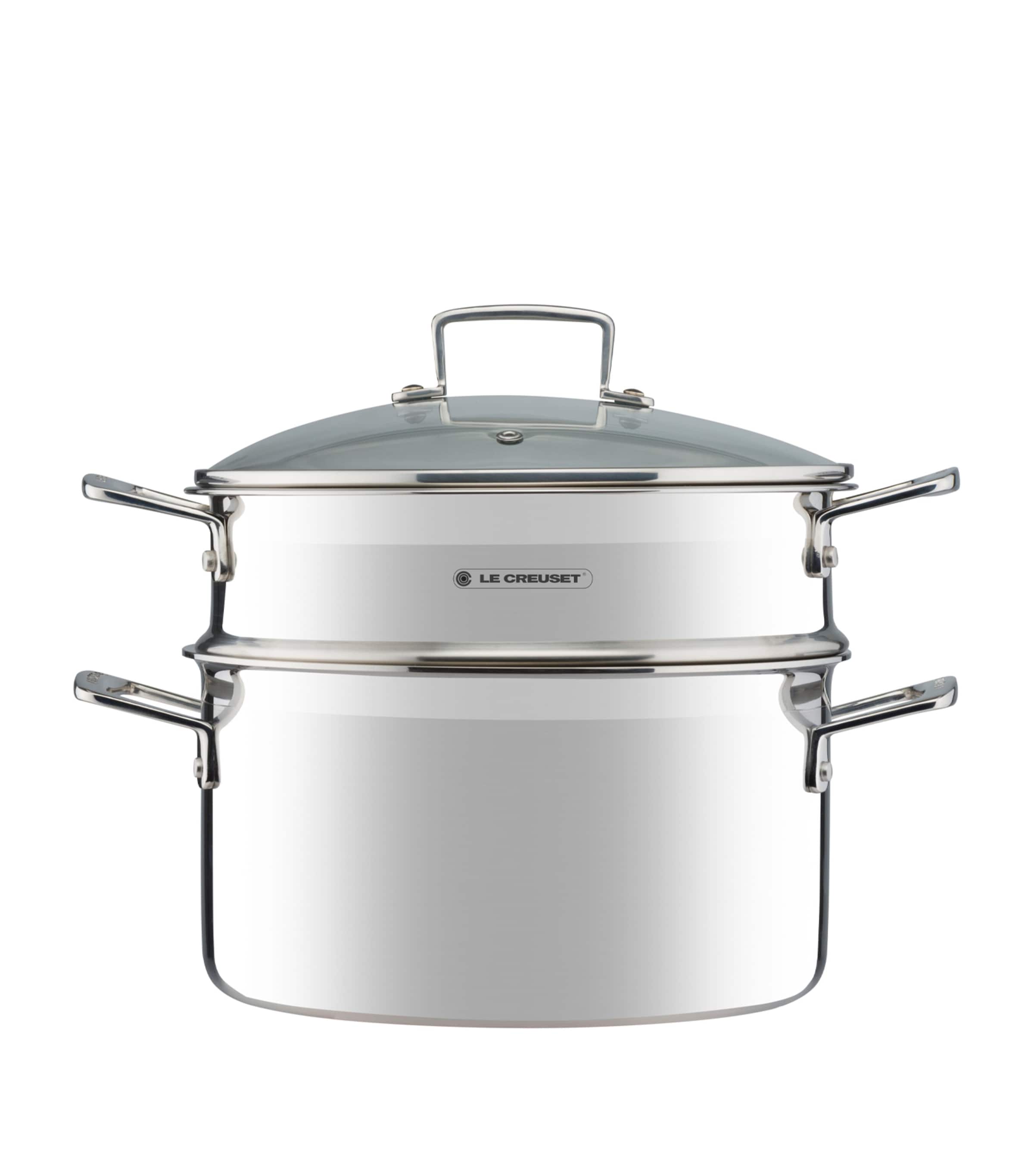 3-Ply Stainless Steel Sauté Multi-Steamer with Glass Lid