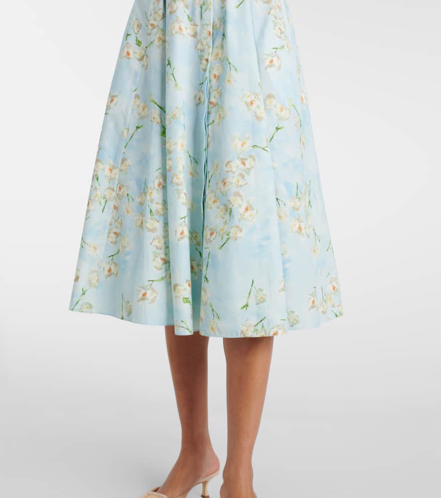 Floral cotton poplin shirt dress